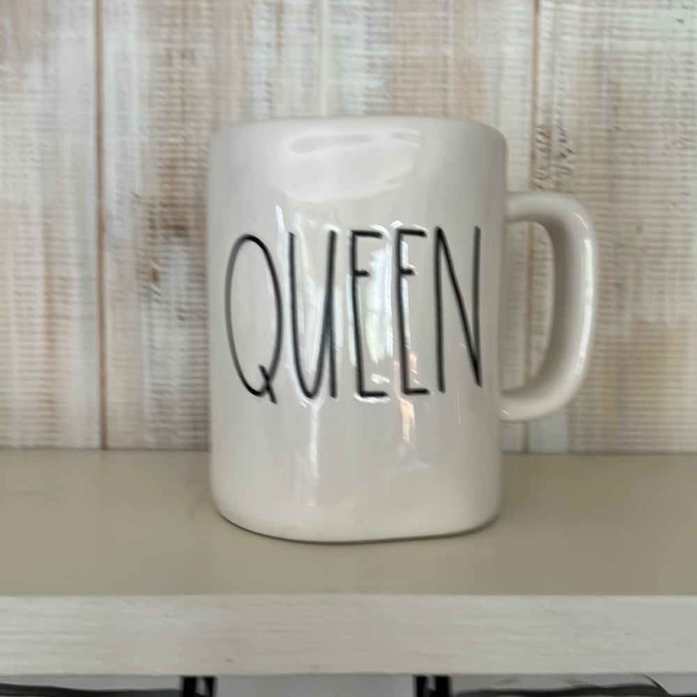 Rae Dunn stoneware, mug, queen and farm style, lettering, new with tags